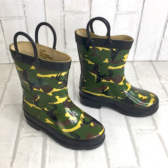 Austin Trading Rainboots Toddler Size 9 Camo *A1 - Picture 4 of 9